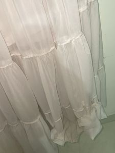 White Flowy maxi Skirt