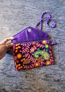 Embroidered Crossbody Bag