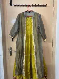 long frock with coat on top of it