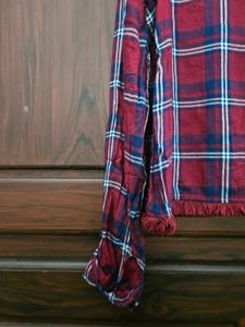 Red Plaid Long Sleeve Shirt