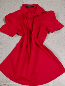 Zara Basic Red Mini Dress