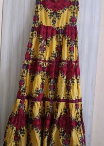 Tiered Floral Print Dress