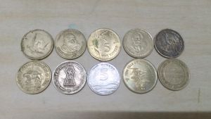 5 Rupees Rare Antique 10 Type Of Variety Coins