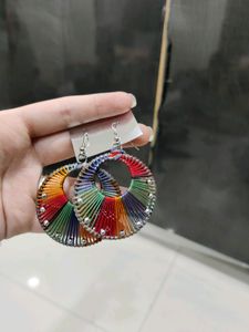 Multicolor Round Earrings