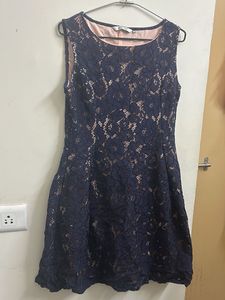 Price Drop -Elegant Navy Lace Dress