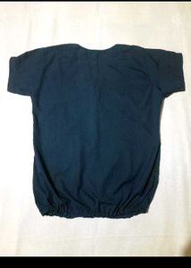 Navy Blue Blouse On Top