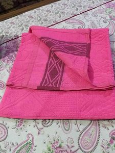 Bright Pink Cotton Towel Set