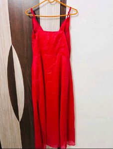 Red Strappy Maxi Dress