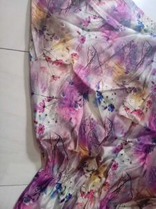 Handmade Floral Print Sleeveless Flared dress