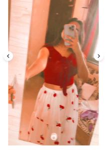 Burgundy Tie-Front Crop Top