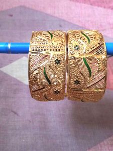 1.5gm gold plated chur bangles