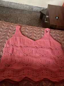Pink Knit Tank Top