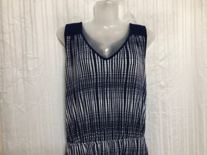 Deletta Blue Midi Sleeveless Dress