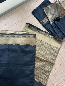 Elegant Black &amp; Gold Saree