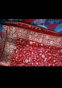 Elegant Red &amp; Gold Lehenga Skirt