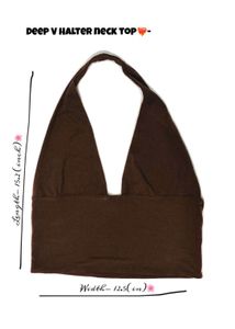 Brown Halter Neck Top