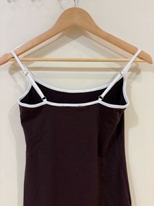 Brown Mini Slip Dress