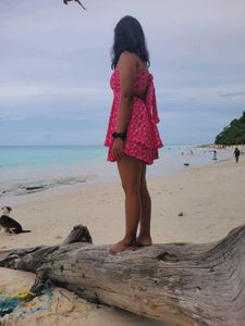 Floral Mini Pink Spaghetti Straps Playsuit