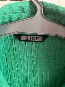 Green Collared Top