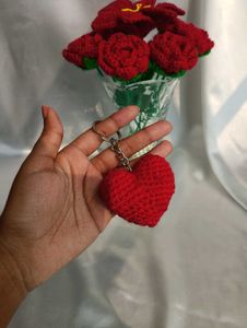 Crochet Heart Keychain ❤️