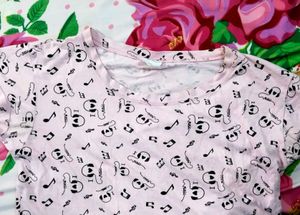 M Size  Pink Panda Music T-Shirt