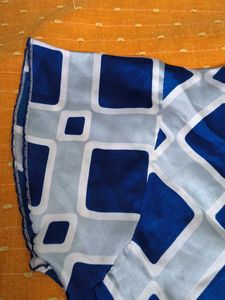 Blue Geometric Print Top
