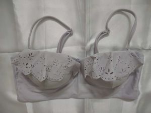 White Ruffle Swim Top