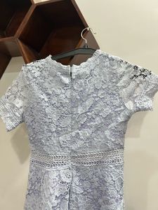 Sky blue Lace Mini Dress