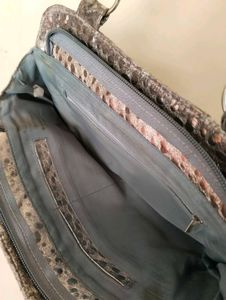 Embellished Silver Metallic Bag