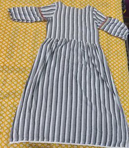 Boho Breeze Striped Cotton Dress – Size S