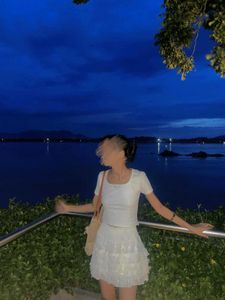 cream Tiered Mini Skirt