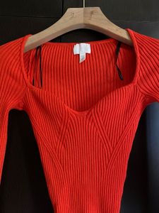 🍓H&amp;M Red Ribbed Knit Top🍓