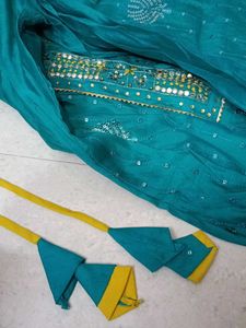 Teal &amp; Yellow Salwar Suit