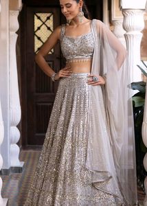 🆕️🆕️Premium Rangoli Silk Sequins Embellished Lehenga