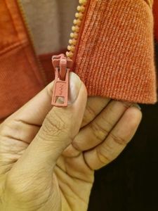 Orange Hoodie with Fleece Lining