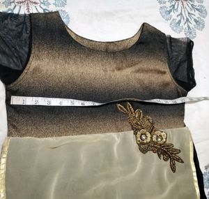 Brown And Black Kurta/ Frock