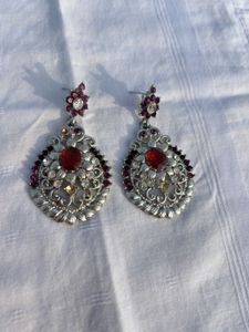 Ornate Silver & Gemstone Earrings