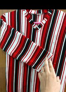 Woolen Red Kurta Set