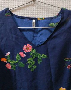 navy blue floral top