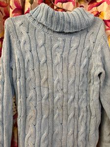 Cozy Blue Turtleneck Sweater