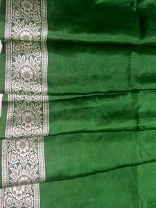 Green Banarasi Pure Silk Saree