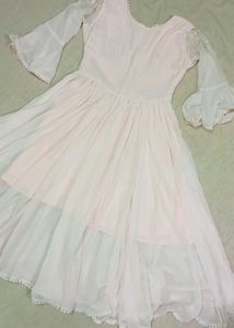 Peach Anarkali &amp; Dupatta
