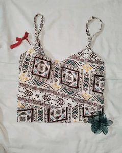 Patterened Crop Top