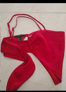 FREE DELIVERY Red Halter Tie Top Forever 21