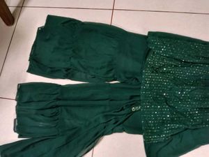 Emerald Green Embroidered Dress