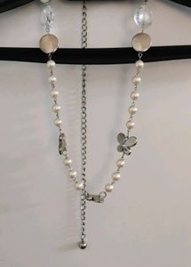 Pearl and Butterfly Necklace 1+Free