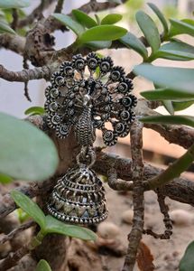 Peacock Jhumka Earrings