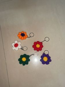Crochet Flower Keychain