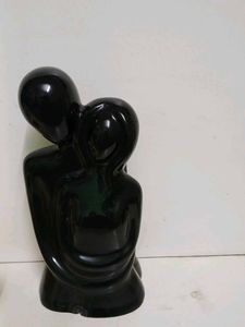 Black Abstract Lovers Sculpture
