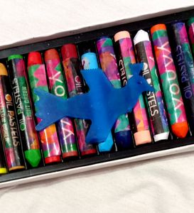 OIL PASTEL COLOUR ( 15 Brilliant Shades + 1 Free Scratcher )